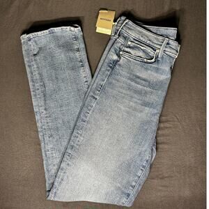 Mother The Rascal Skimp in Punk Charming Stretch Straight Jeans